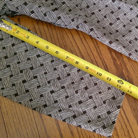 Plus Size Ann Taylor Loft Faux Wrap Black and White Weave Pattern Dress Size 14 - Picture 13 of 15